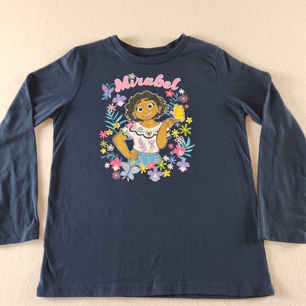 Disney Encanto Mirabel Navy Long Sleeve Tshirt XL (14) EUC